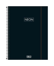 imagem principal do produto Caderno Espiral Capa Plástica Universitário 1 Matéria Neon Fit Masculino 80 Folhas