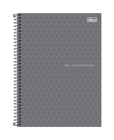 imagem principal do produto Caderno Espiral Capa Plástica Universitário 10 Matérias Neon Connect Masculino 160 Folhas