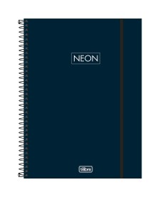 imagem principal do produto Caderno Espiral Capa Plástica Universitário 10 Matérias Neon Fit 160 Folhas