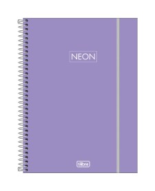 imagem principal do produto Caderno Espiral Capa Plástica Universitário 10 Matérias Neon Fit Feminino 160 Folhas