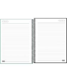 imagem de detalhe produto Caderno Espiral Capa Plástica Universitário 10 Matérias Neon Turquesa 160 Folhas