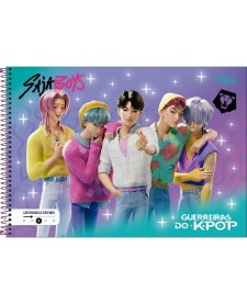 imagem principal do produto Caderno Espiral Cartografia Guerreiras do K-Pop 80 Folhas