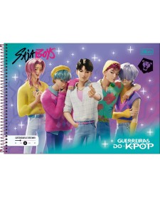 imagem principal do produto Caderno Espiral Cartografia Guerreiras do K-Pop 80 Folhas