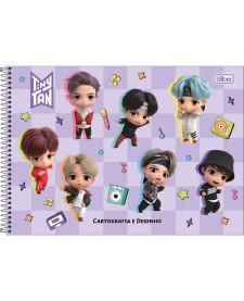 imagem principal do produto Caderno Espiral Cartografia TinyTAN 80 Folhas