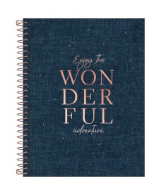 imagem principal do produto Caderno Executivo Espiral Capa Dura Colegial Cambridge Denim 80 Folhas