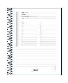 imagem de detalhe produto Caderno Executivo Espiral Capa Dura Colegial Organizer 80 Folhas