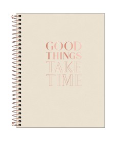 imagem principal do produto Caderno Executivo Espiral Capa Dura Colegial Vanilla 80 Folhas