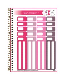 imagem de detalhe produto Caderno Executivo Espiral Capa Dura Universitário Cambridge Pink 80 Folhas
