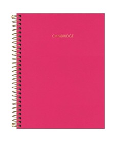 imagem principal do produto Caderno Executivo Espiral Capa Dura Universitário Cambridge Pink 80 Folhas