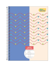 imagem principal do produto Caderno Pauta Ampliada Universitário Capa Dura Tilibra Neuro 80 Folhas