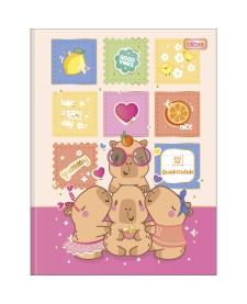 imagem principal do produto Caderno Quadriculado 1x1 cm Brochura Capa Dura Capyclub 40 Folhas