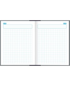 imagem de detalhe produto Caderno Quadriculado 1x1 cm Brochura Capa Dura D+ 40 Folhas