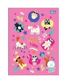 imagem principal do produto Caderno Quadriculado 1x1 cm Brochura Capa Dura D+ 40 Folhas