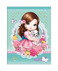 imagem principal do produto Caderno Quadriculado 1x1 cm Brochura Capa Dura Jolie 40 Folhas