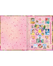 imagem de detalhe produto Caderno Quadriculado 1x1 cm Brochura Capa Dura Princesas 40 Folhas