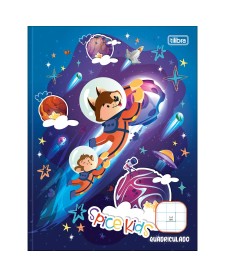 imagem principal do produto Caderno Quadriculado 1x1 cm Brochura Capa Dura Spice Kids 40 Folhas