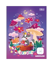 imagem principal do produto Caderno Quadriculado 1x1 cm Brochura Capa Dura Spice Kids 40 Folhas