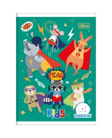 imagem principal do produto Caderno Quadriculado 1x1 cm Brochura Capa Flexível 1/4 Kids 40 Folhas