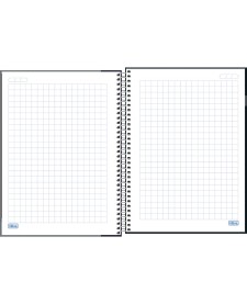 imagem de detalhe produto Caderno Quadriculado 1x1 cm Espiral Capa Dura Universitário D+ 96 Folhas
