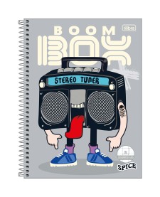 imagem principal do produto Caderno Quadriculado 1x1 cm Espiral Capa Dura Universitário Spice 80 Folhas