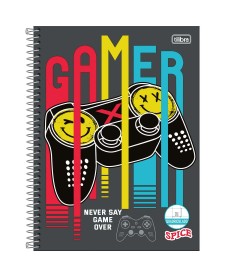 imagem principal do produto Caderno Quadriculado 1x1 cm Espiral Capa Dura Universitário Spice 80 Folhas