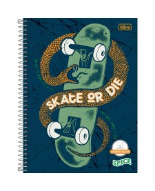 imagem principal do produto Caderno Quadriculado 1x1 cm Espiral Capa Dura Universitário Spice 80 Folhas
