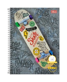 imagem principal do produto Caderno Quadriculado 1x1 cm Espiral Capa Dura Universitário Zoom+ 96 Folhas