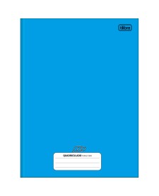 imagem principal do produto Caderno Quadriculado 1x1cm Brochura Capa Dura D+ Azul 96 Folhas