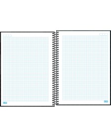 imagem de detalhe produto Caderno Quadriculado 5x5 mm Espiral Capa Dura Universitário Zip 96 Folhas