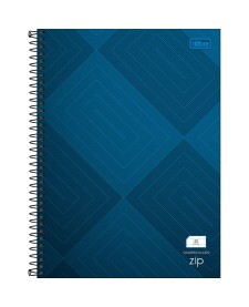 imagem principal do produto Caderno Quadriculado 5x5 mm Espiral Capa Dura Universitário Zip 96 Folhas