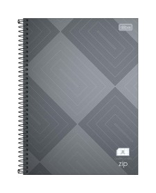 imagem principal do produto Caderno Quadriculado 5x5 mm Espiral Capa Dura Universitário Zip 96 Folhas
