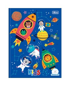 imagem principal do produto Caderno Quadriculado 7x7 mm Brochura Capa Dura Kids 40 Folhas