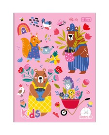 imagem principal do produto Caderno Quadriculado 7x7 mm Brochura Capa Dura Kids 40 Folhas