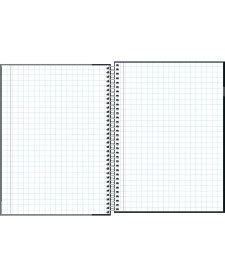 imagem de detalhe produto Caderno Quadriculado 7x7 mm Espiral Capa Dura Universitário D+ 96 Folhas