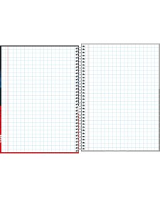 imagem de detalhe produto Caderno Quadriculado 7x7 mm Espiral Capa Dura Universitário D+ 96 Folhas