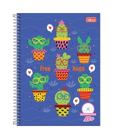 imagem principal do produto Caderno Quadriculado 7x7 mm Espiral Capa Dura Universitário D+ 96 Folhas