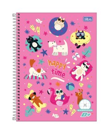 imagem principal do produto Caderno Quadriculado 7x7 mm Espiral Capa Dura Universitário D+ 96 Folhas