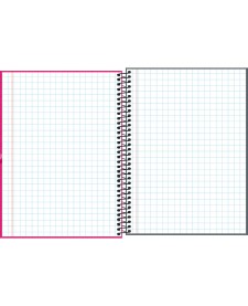 imagem de detalhe produto Caderno Quadriculado 7x7 mm Espiral Capa Dura Universitário Lunix 80 Folhas