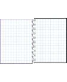 imagem de detalhe produto Caderno Quadriculado 7x7 mm Espiral Capa Dura Universitário Lunix 80 Folhas