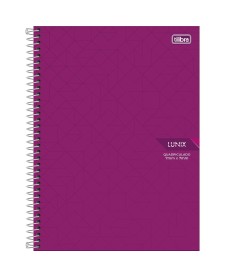 imagem principal do produto Caderno Quadriculado 7x7 mm Espiral Capa Dura Universitário Lunix 80 Folhas