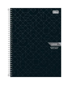 imagem principal do produto Caderno Quadriculado 7x7 mm Espiral Capa Dura Universitário Lunix 80 Folhas