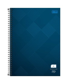 imagem principal do produto Caderno Quadriculado 7x7 mm Espiral Capa Dura Universitário Zip 80 Folhas