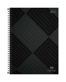 imagem principal do produto Caderno Quadriculado 7x7 mm Espiral Capa Dura Universitário Zip 96 Folhas