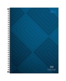 imagem principal do produto Caderno Quadriculado 7x7 mm Espiral Capa Dura Universitário Zip 96 Folhas