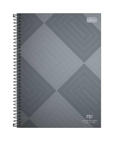 imagem principal do produto Caderno Quadriculado 7x7 mm Espiral Capa Dura Universitário Zip 96 Folhas