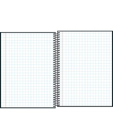 imagem de detalhe produto Caderno Quadriculado 7x7 mm Espiral Capa Dura Universitário Zip Preto 48 Folhas