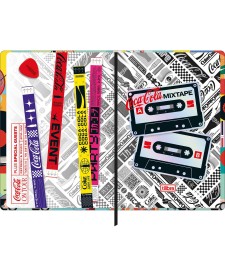 imagem de detalhe produto Caderno Sem Pauta Costurado Capa Dura Fitto G Coca-Cola 80 Folhas