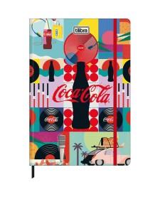 imagem principal do produto Caderno Sem Pauta Costurado Capa Dura Fitto G Coca-Cola 80 Folhas