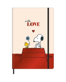 imagem principal do produto Caderno Sem Pauta Costurado Capa Dura Fitto G Snoopy 80 Folhas