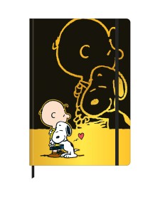 imagem principal do produto Caderno Sem Pauta Costurado Capa Dura Fitto G Snoopy 80 Folhas